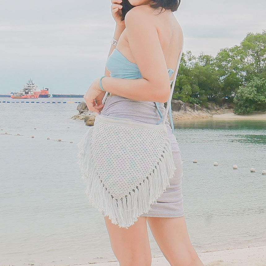 Baby Pastel Khamanno Fringe Bag - Cerulean