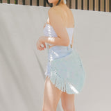 Baby Pastel Khamanno Fringe Bag - Cerulean