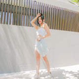 Baby Pastel Khamanno Fringe Bag - Cerulean