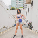 Bleu PomPom Sling Bag