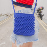 Bleu PomPom Sling Bag