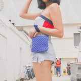 Bleu PomPom Sling Bag