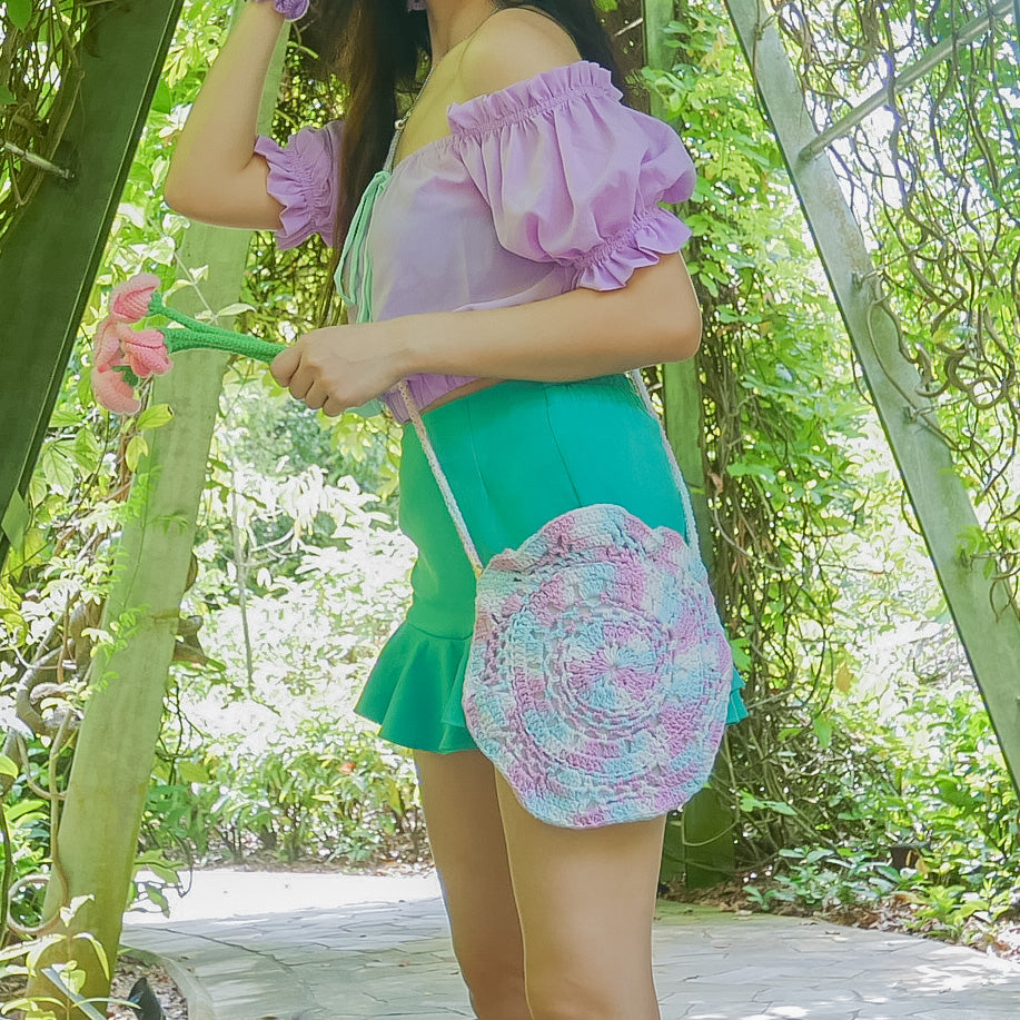 Twirling Floral Sling Bag