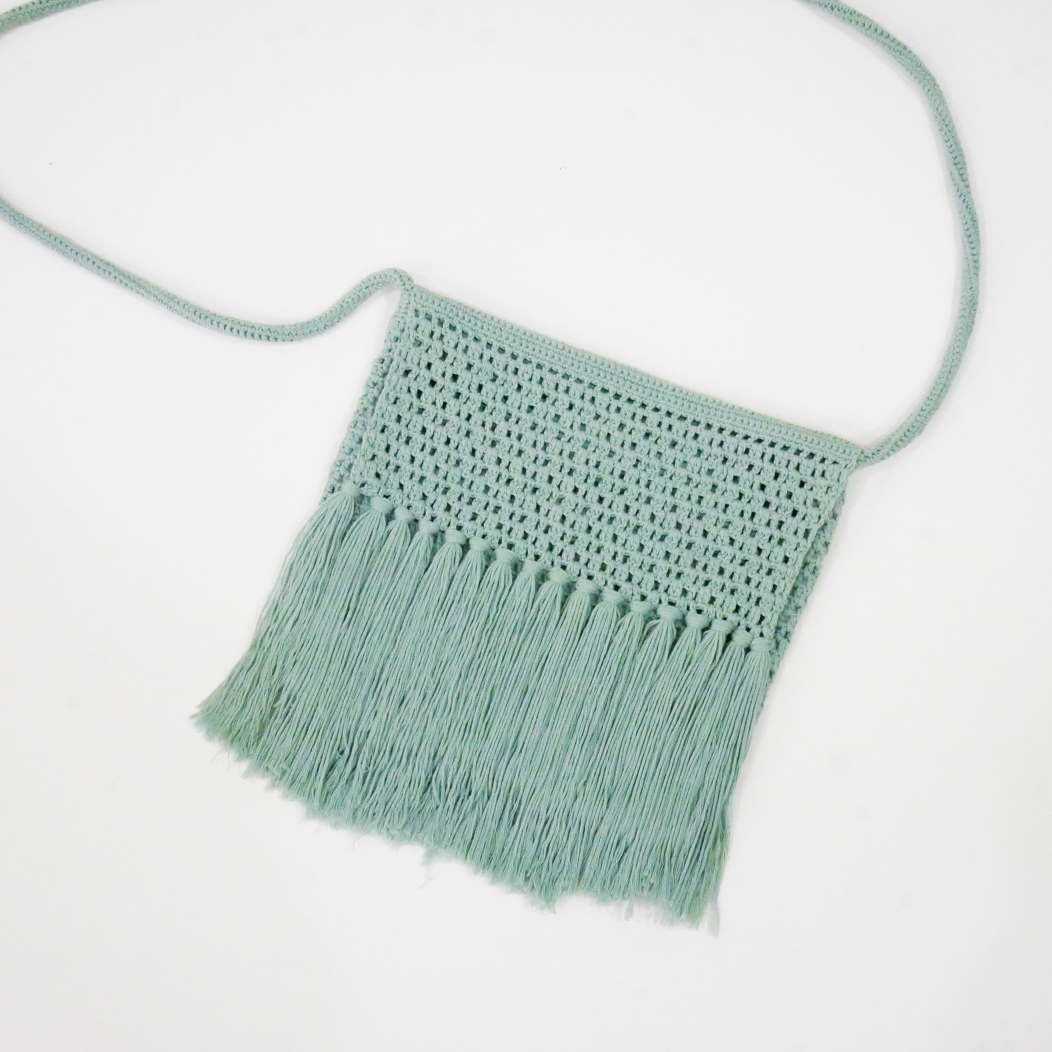 Mint Fringe Bag