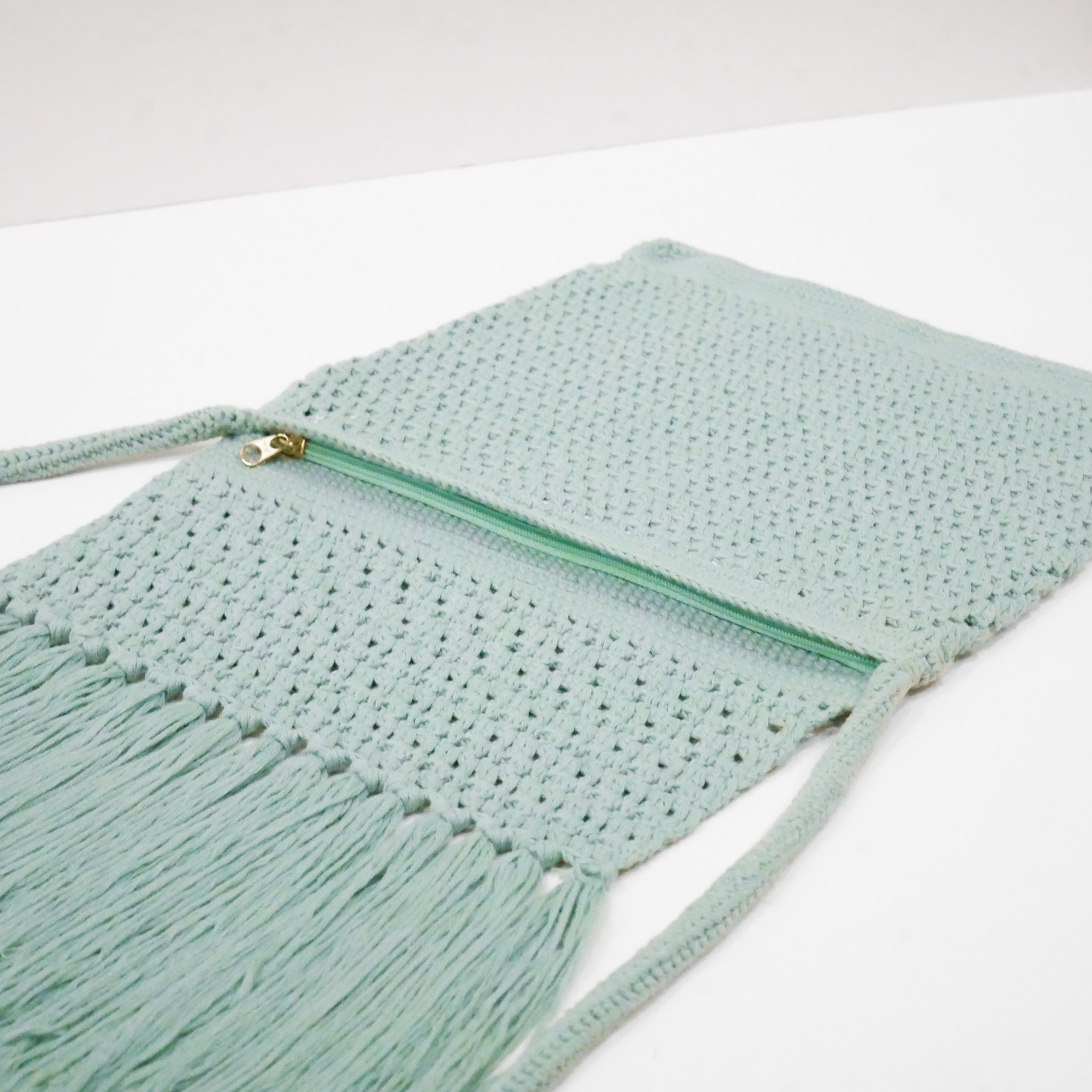 Mint Fringe Bag