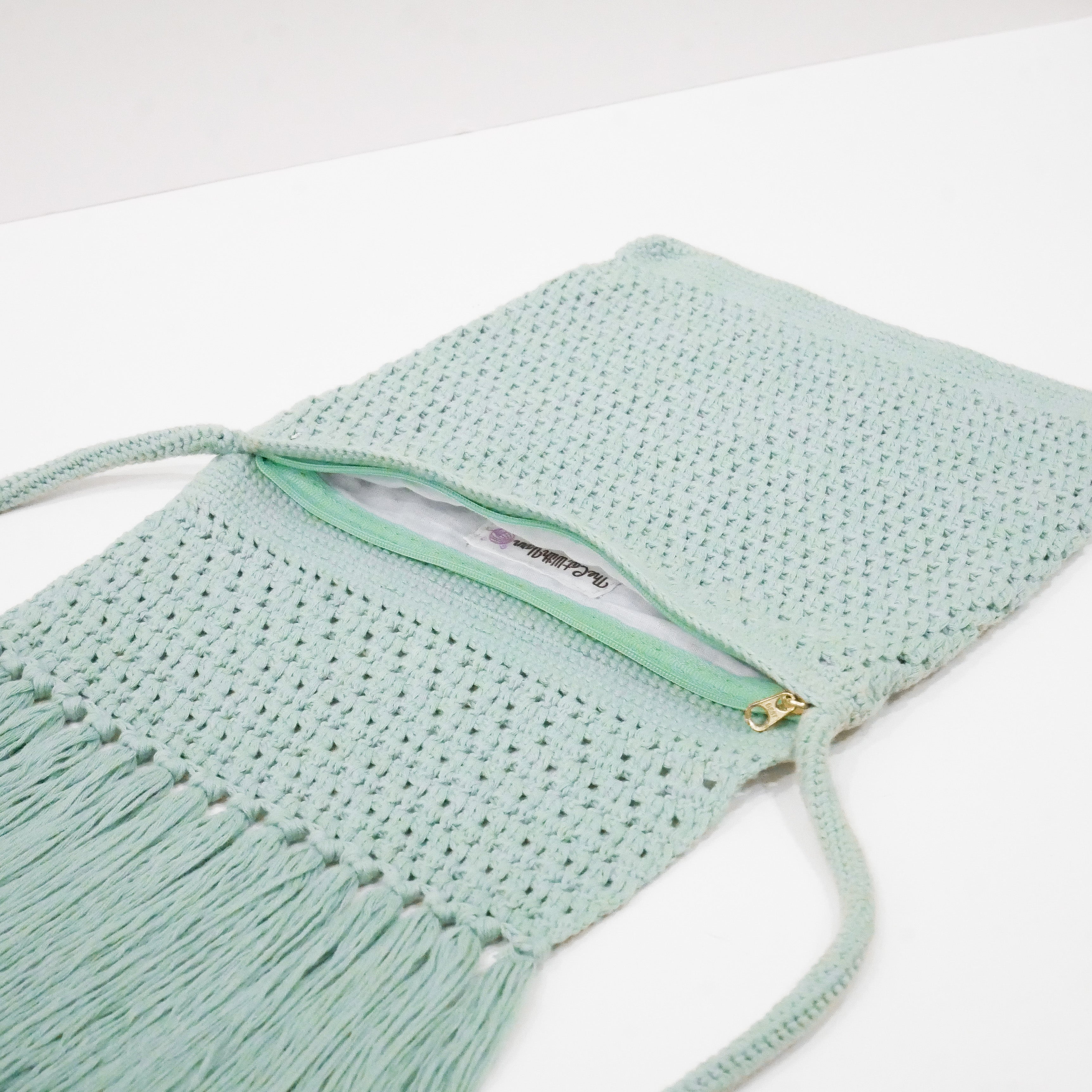 Mint Fringe Bag