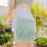 Mint Fringe Bag