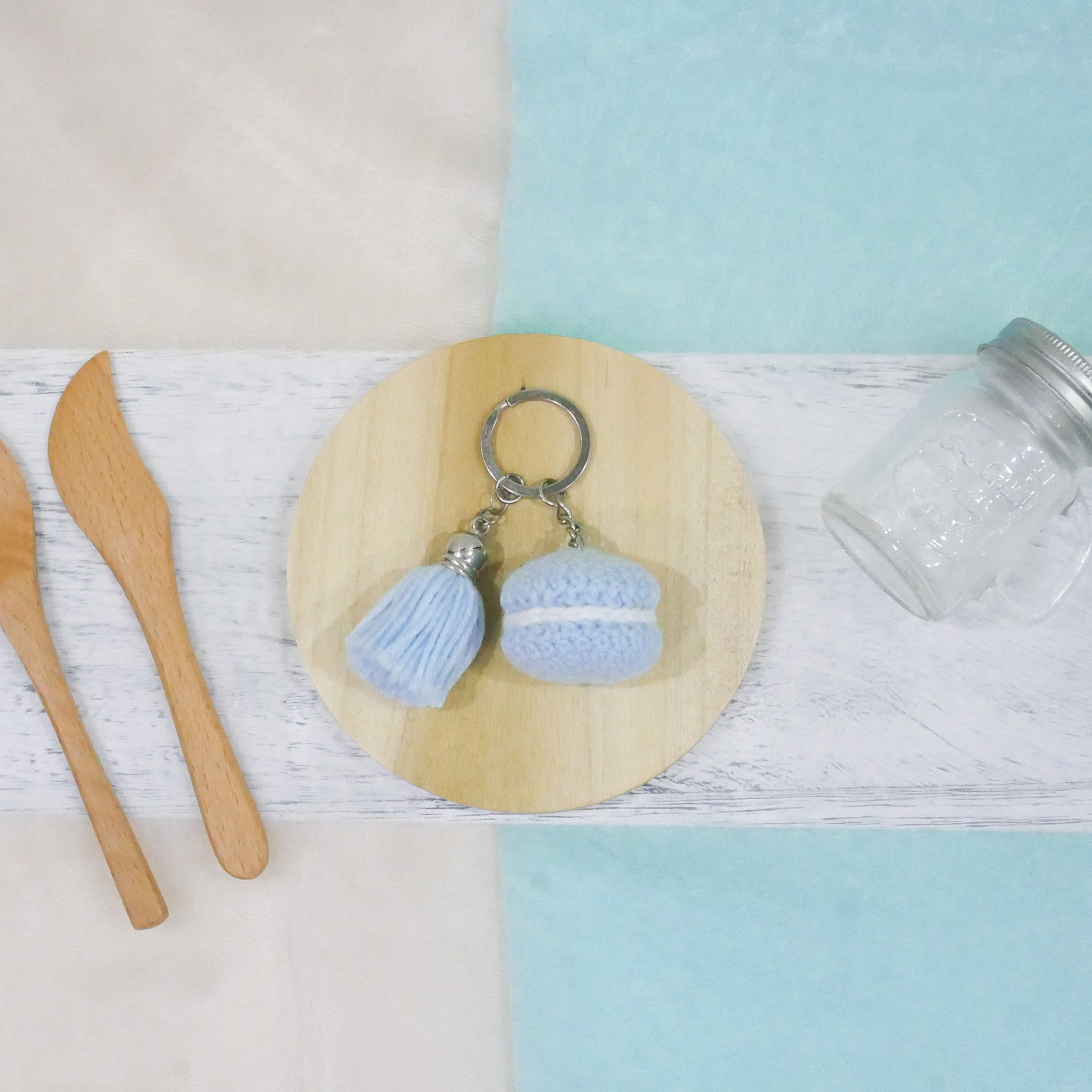 Light Blue Macaron Charm