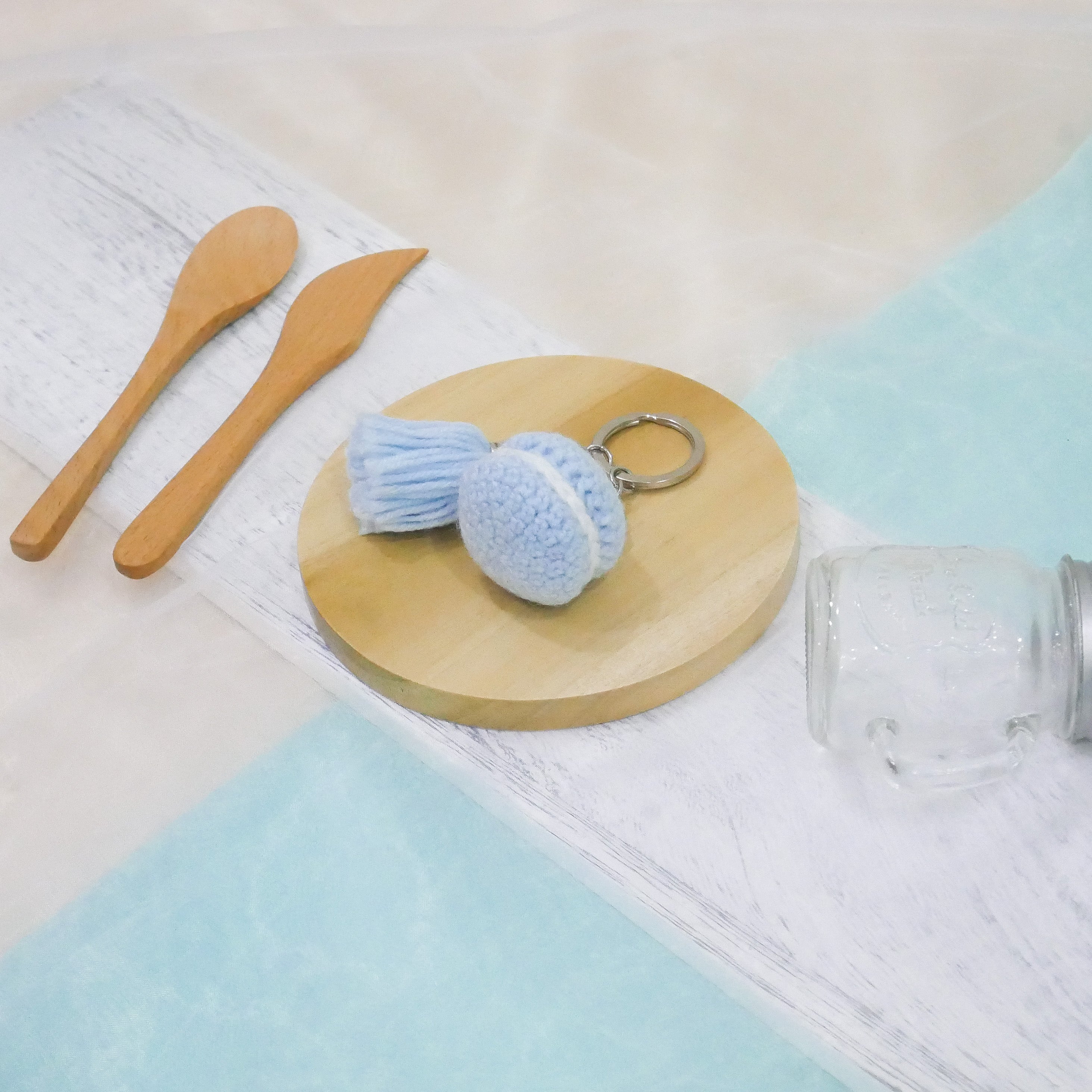 Light Blue Macaron Charm