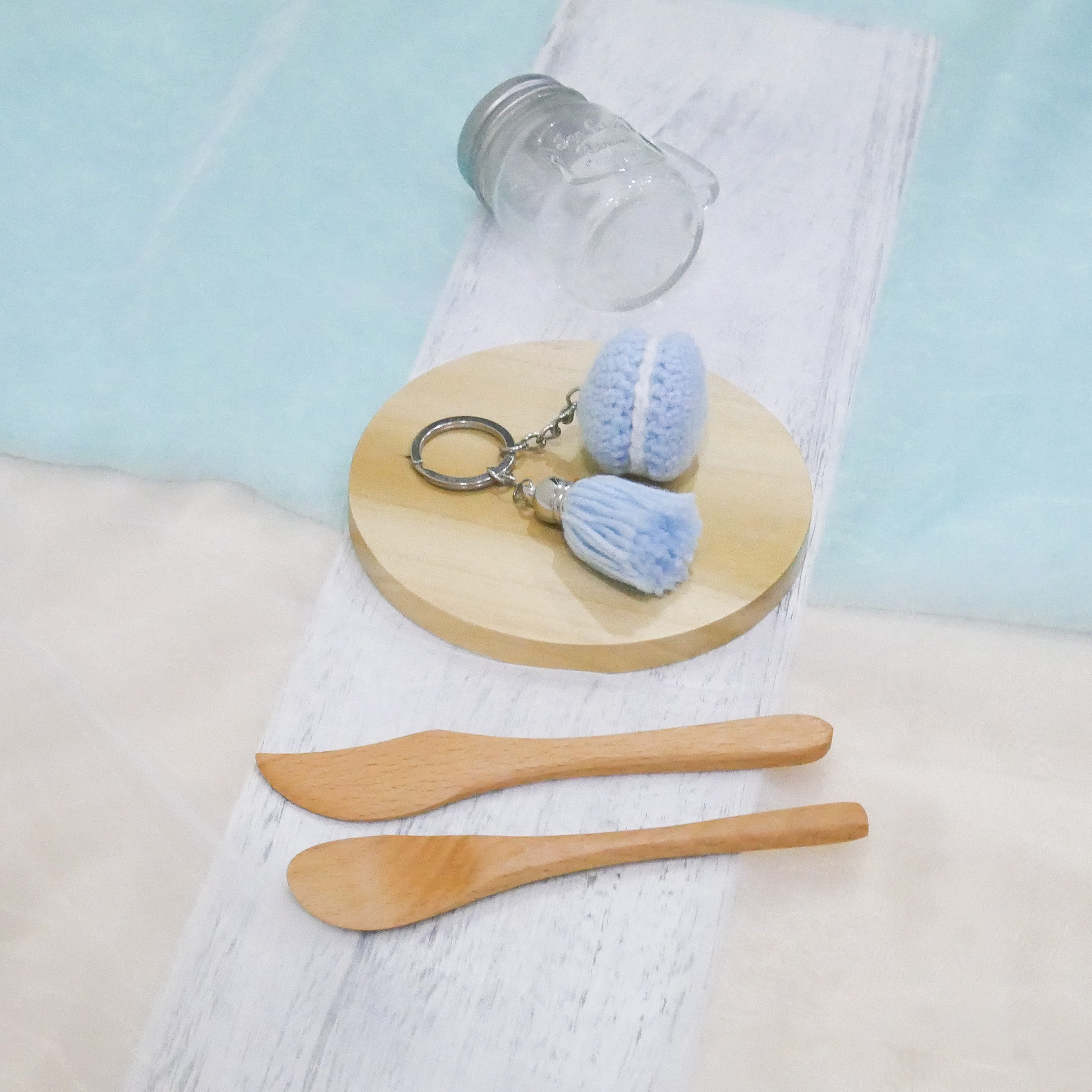 Light Blue Macaron Charm