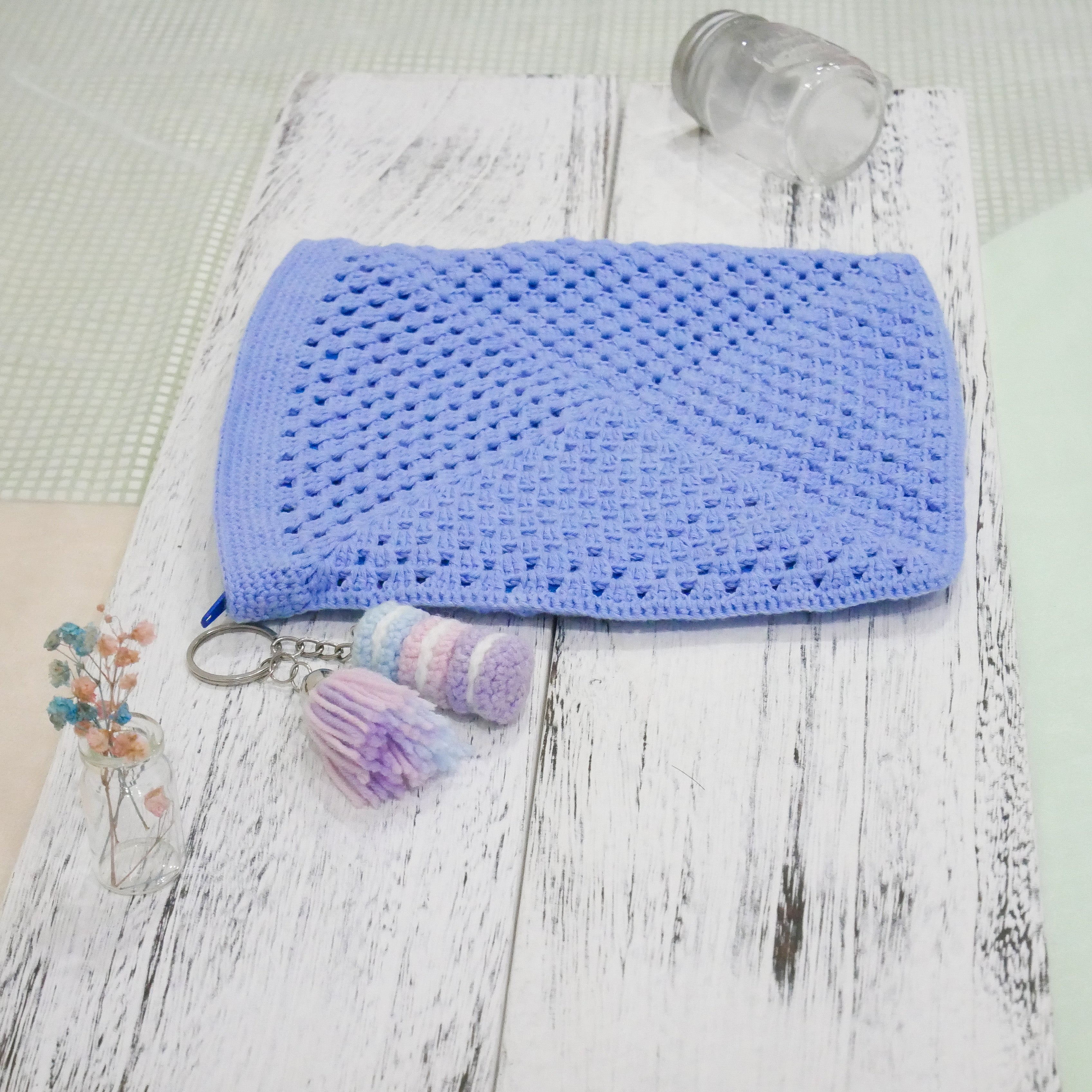 Stacked Macaron Charm (Blue, Lilac, Purple)