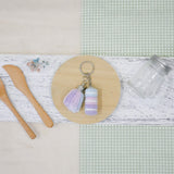 Stacked Macaron Charm (Blue, Lilac, Purple)
