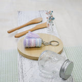 Stacked Macaron Charm (Blue, Lilac, Purple)