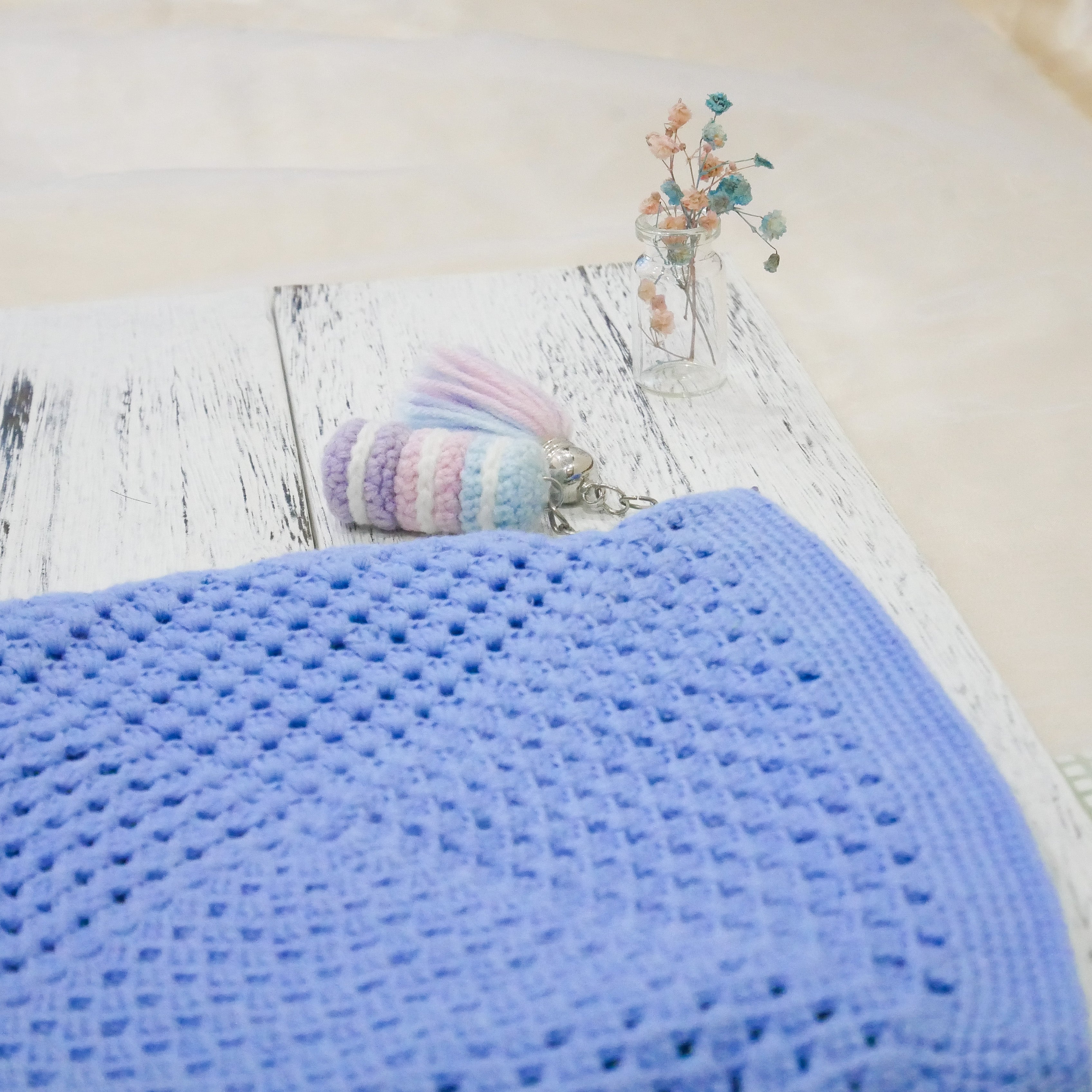 Stacked Macaron Charm (Blue, Lilac, Purple)