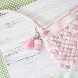 Stacked Macaron Charm (Light Pink, Pink, Purple)