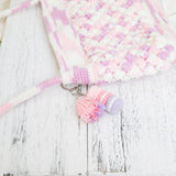 Stacked Macaron Charm (Light Pink, Pink, Purple)