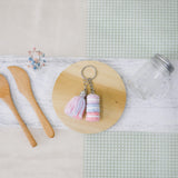 Stacked Macaron Charm (Lilac, Blue, Pink)