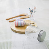 Stacked Macaron Charm (Lilac, Blue, Pink)