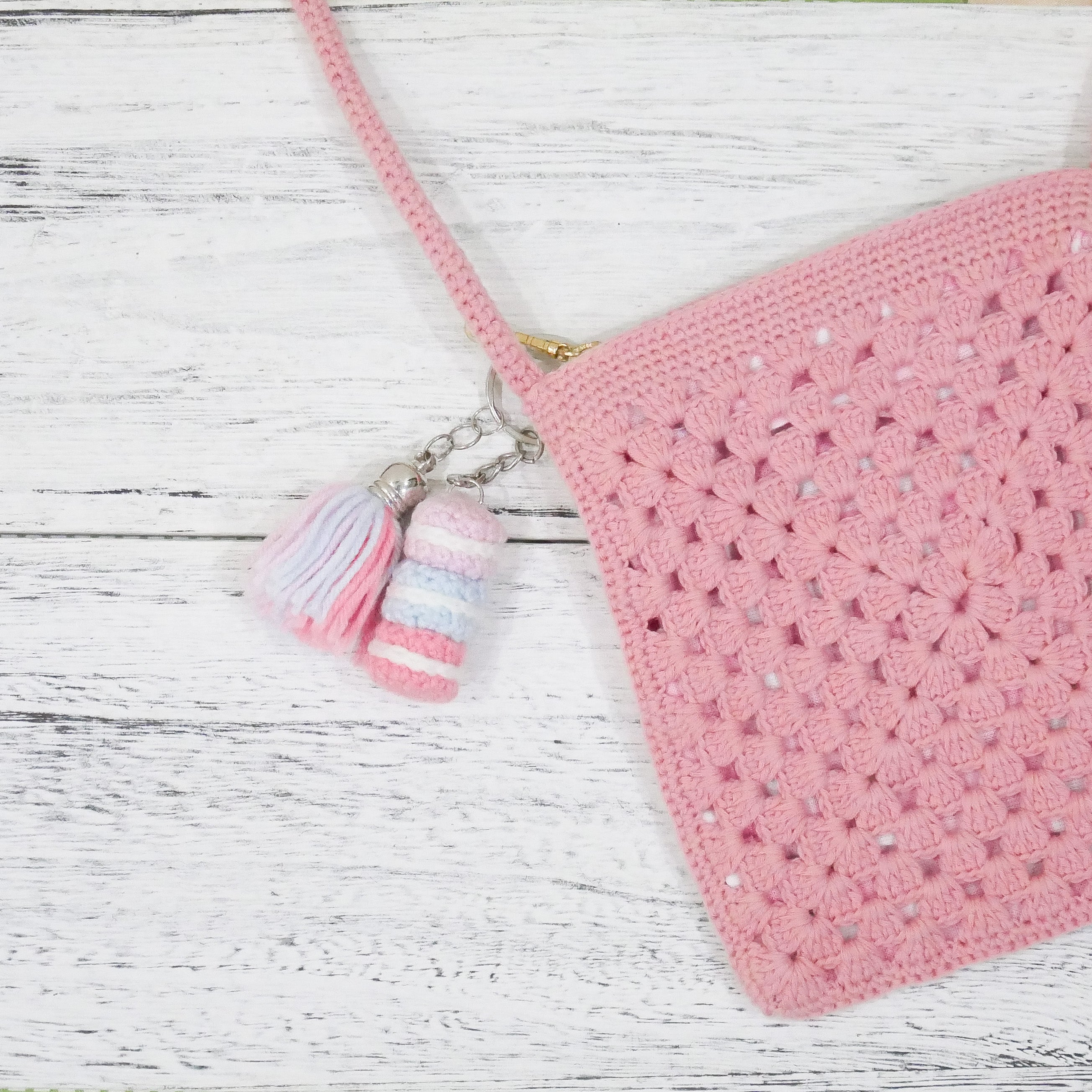 Stacked Macaron Charm (Lilac, Blue, Pink)