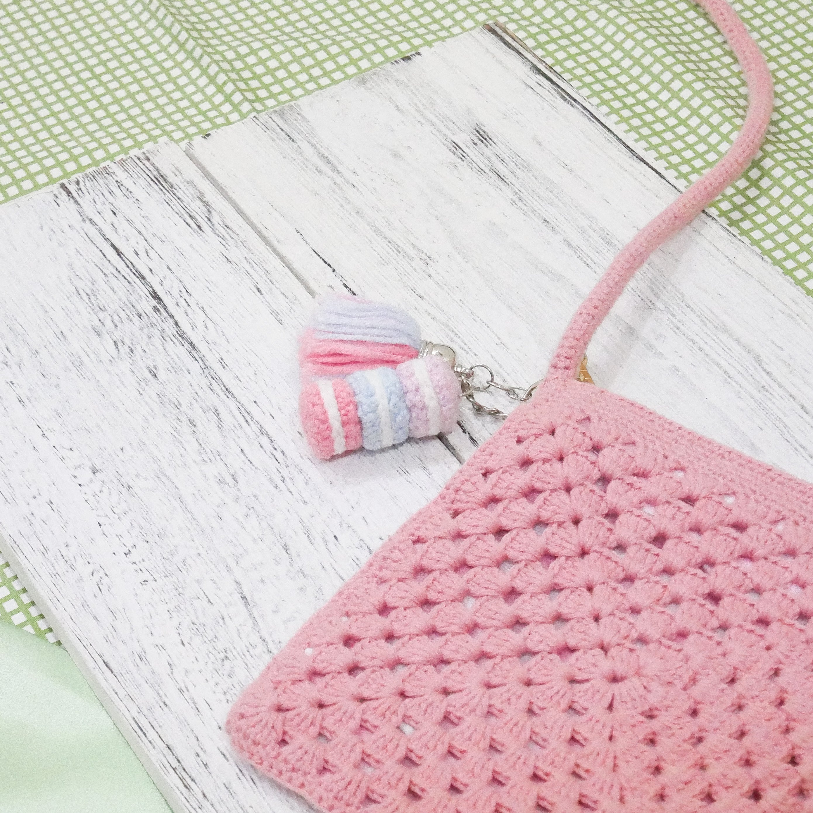 Stacked Macaron Charm (Lilac, Blue, Pink)