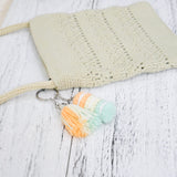 Stacked Macaron Charm (Orange, Yellow, Teal)