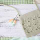 Stacked Macaron Charm (Orange, Yellow, Teal)