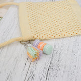 Stacked Macaron Charm (Purple, Orange, Teal)