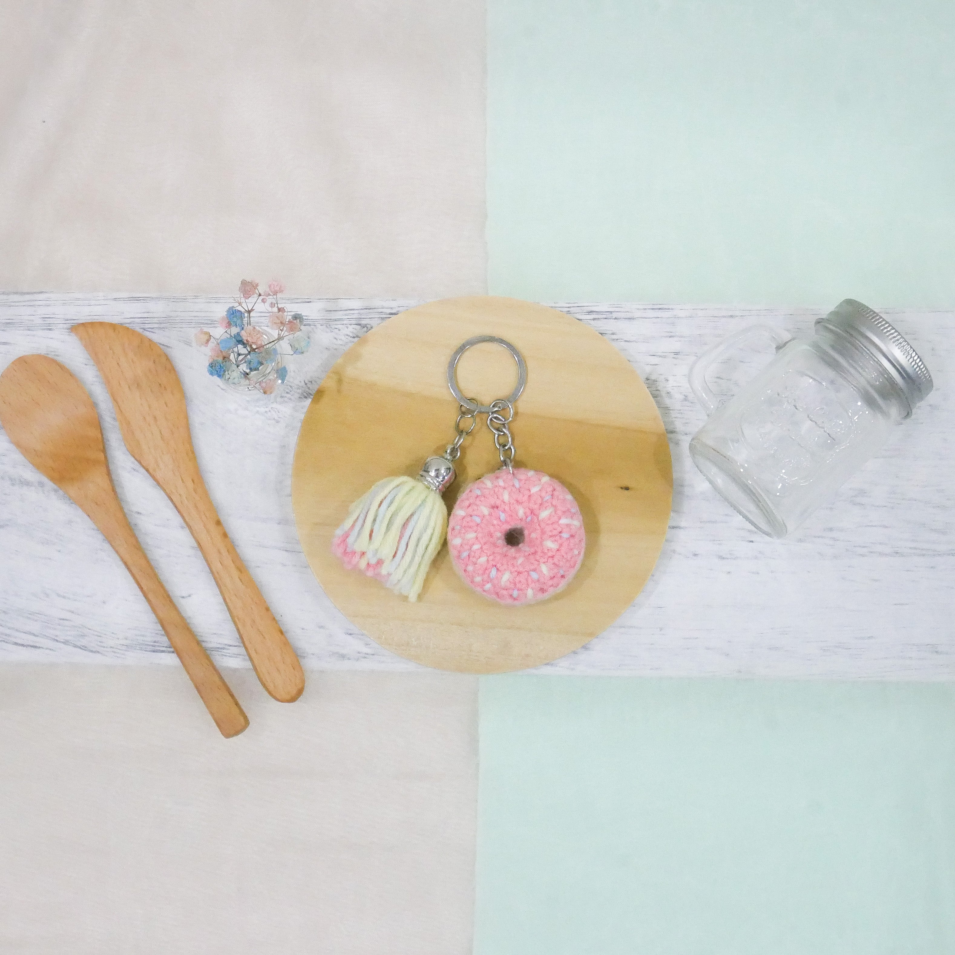 Strawberry Donut Charm