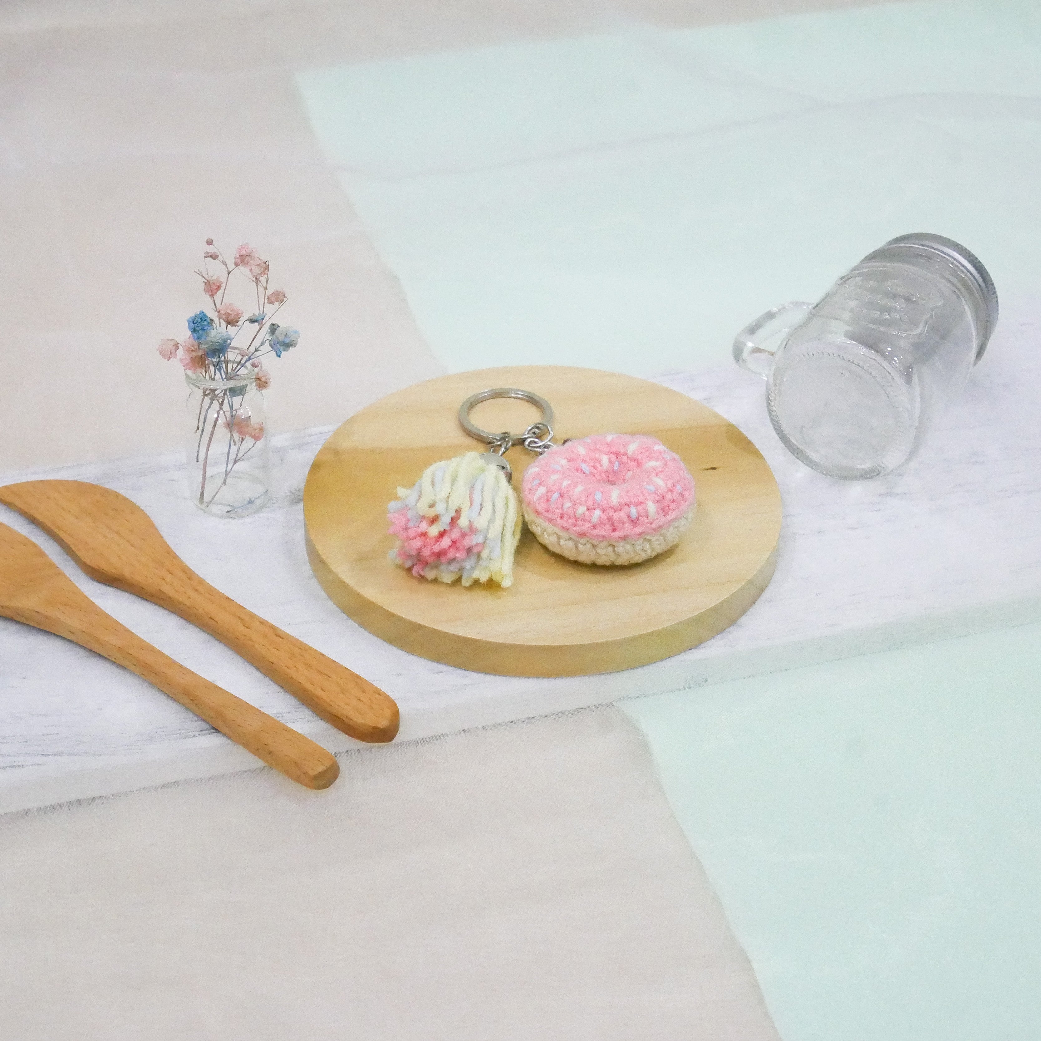 Strawberry Donut Charm