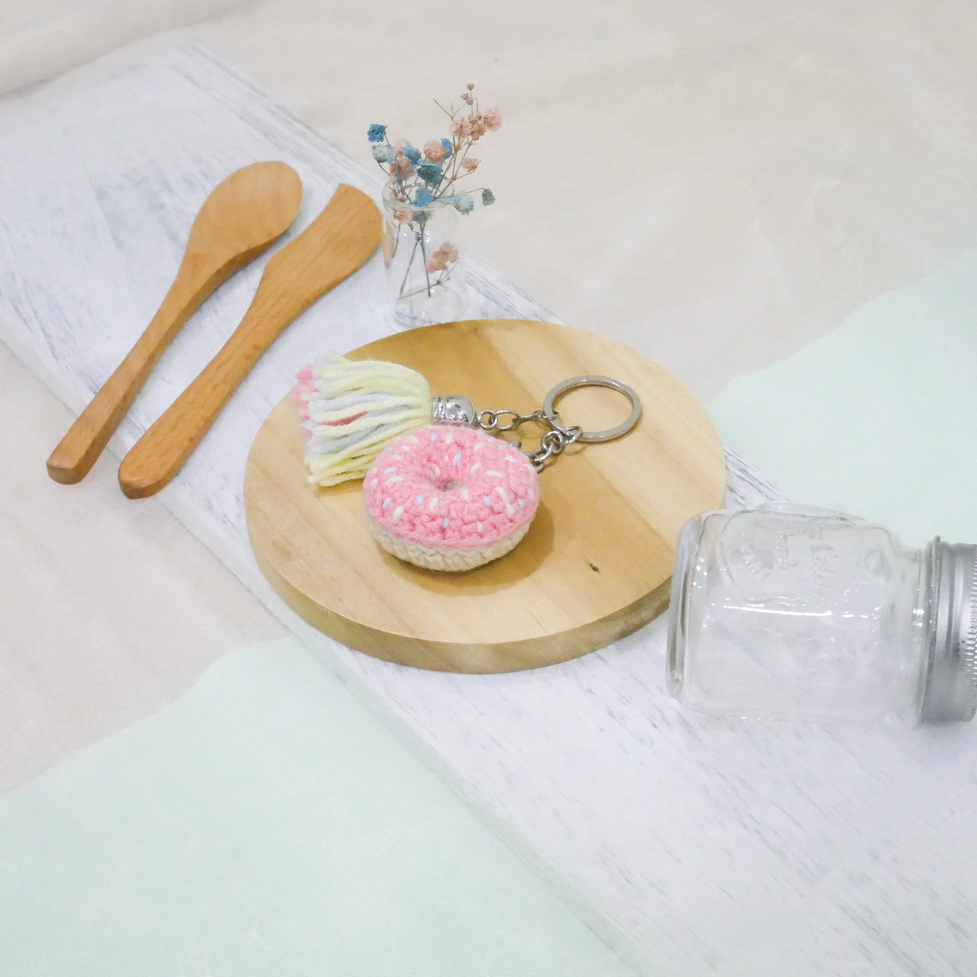 Strawberry Donut Charm