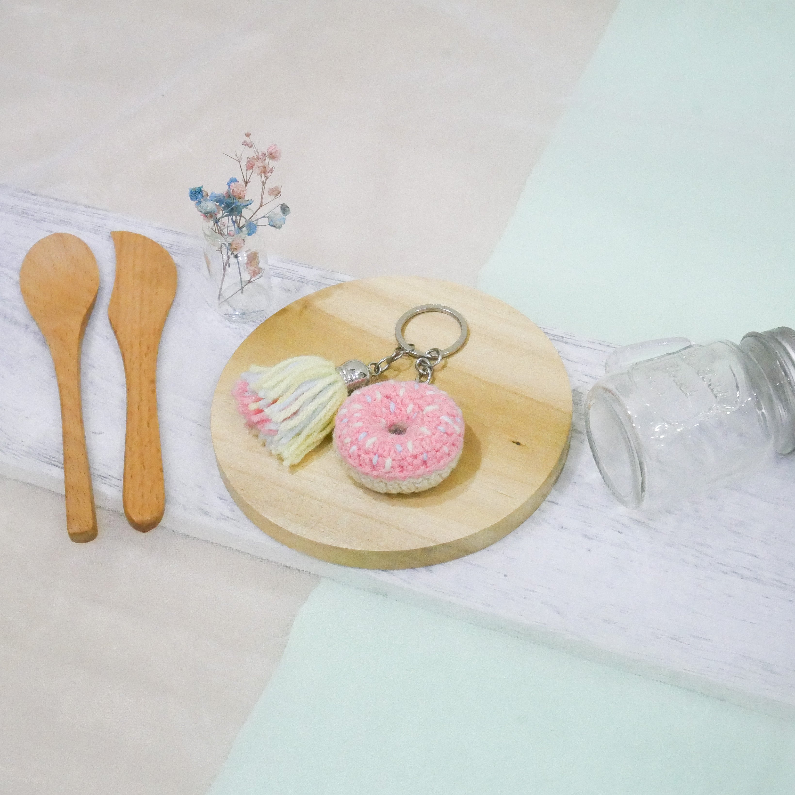 Strawberry Donut Charm