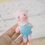 Three Little Pigs Charm - Blue