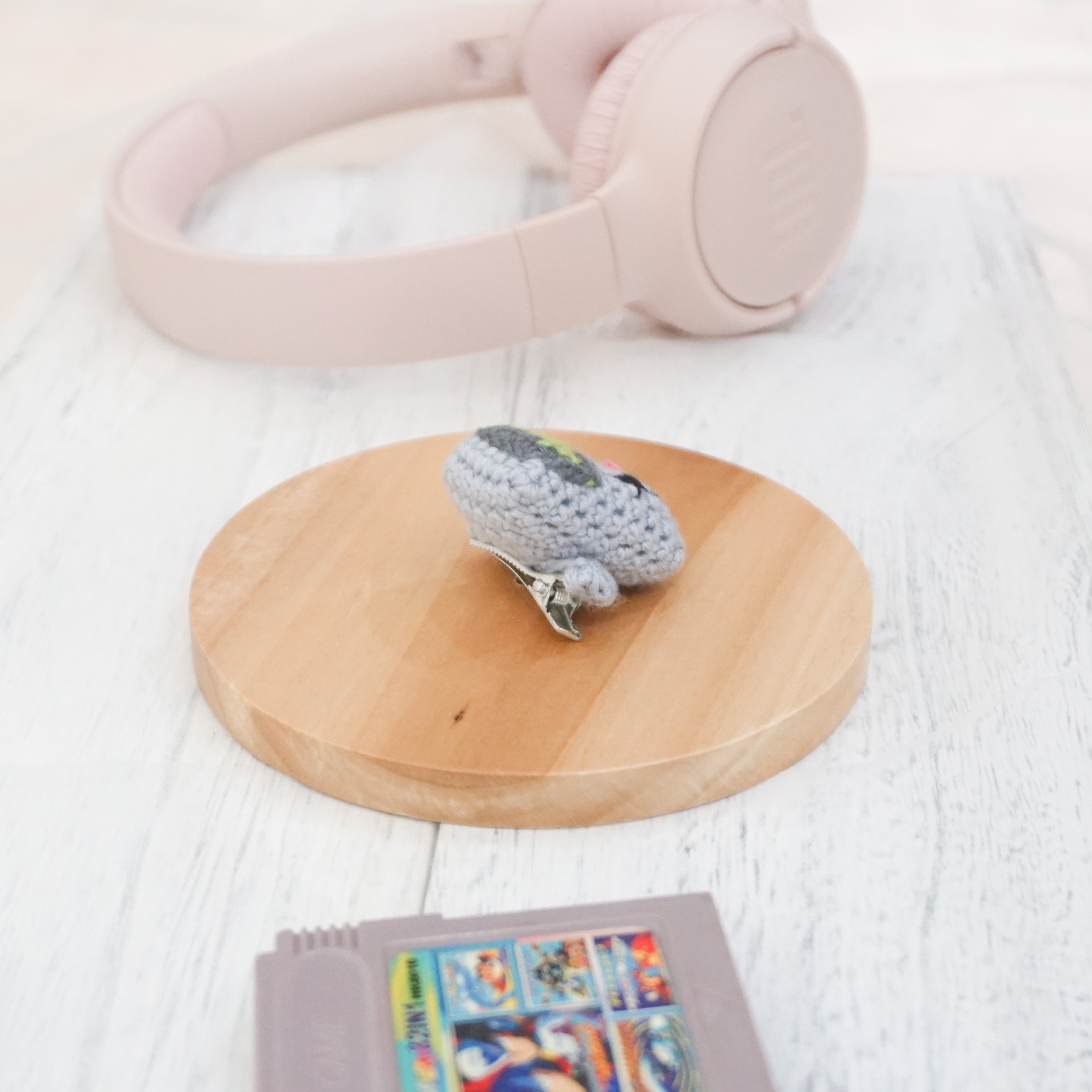 GameBoy Inspired Hairclip - Grey