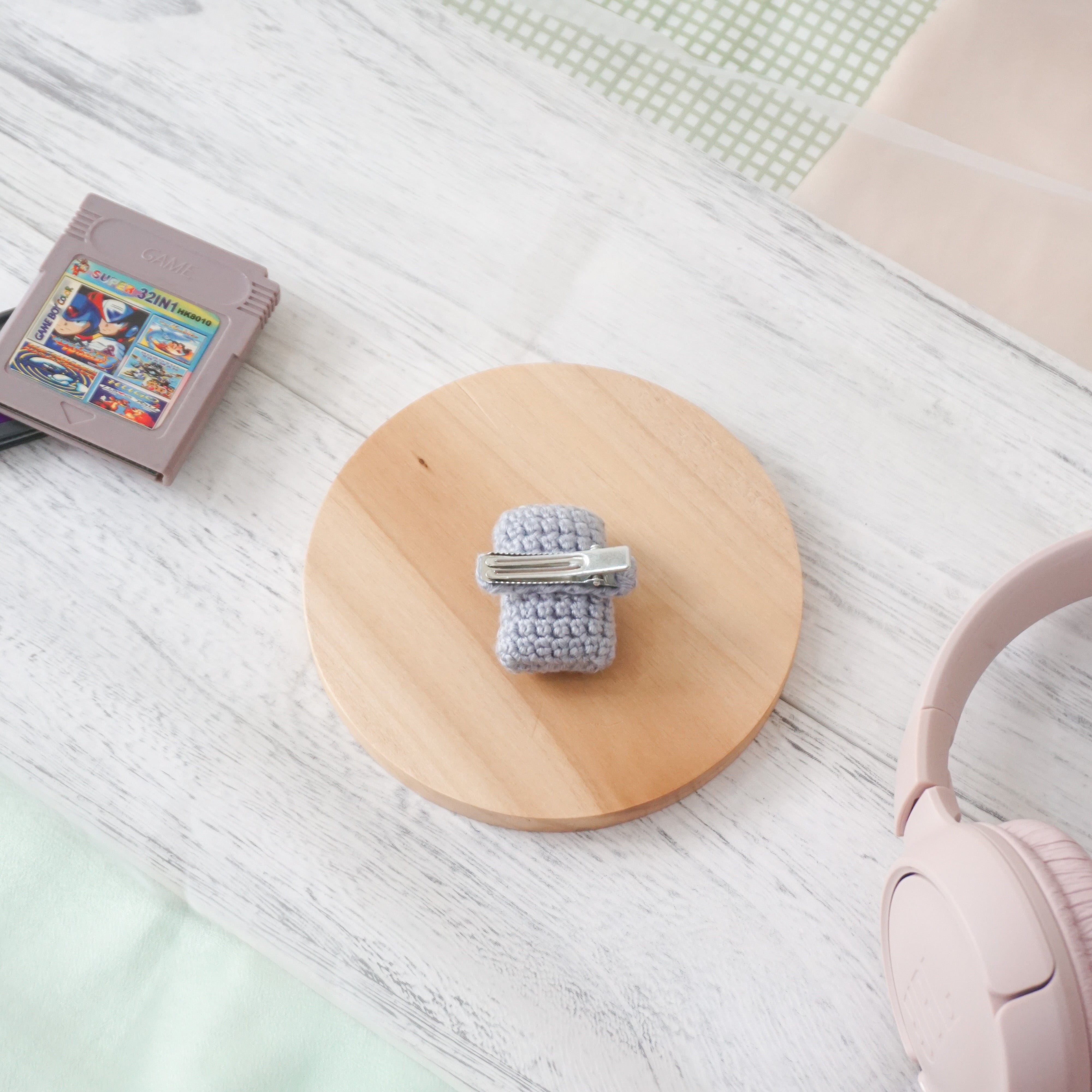 GameBoy Inspired Hairclip - Grey