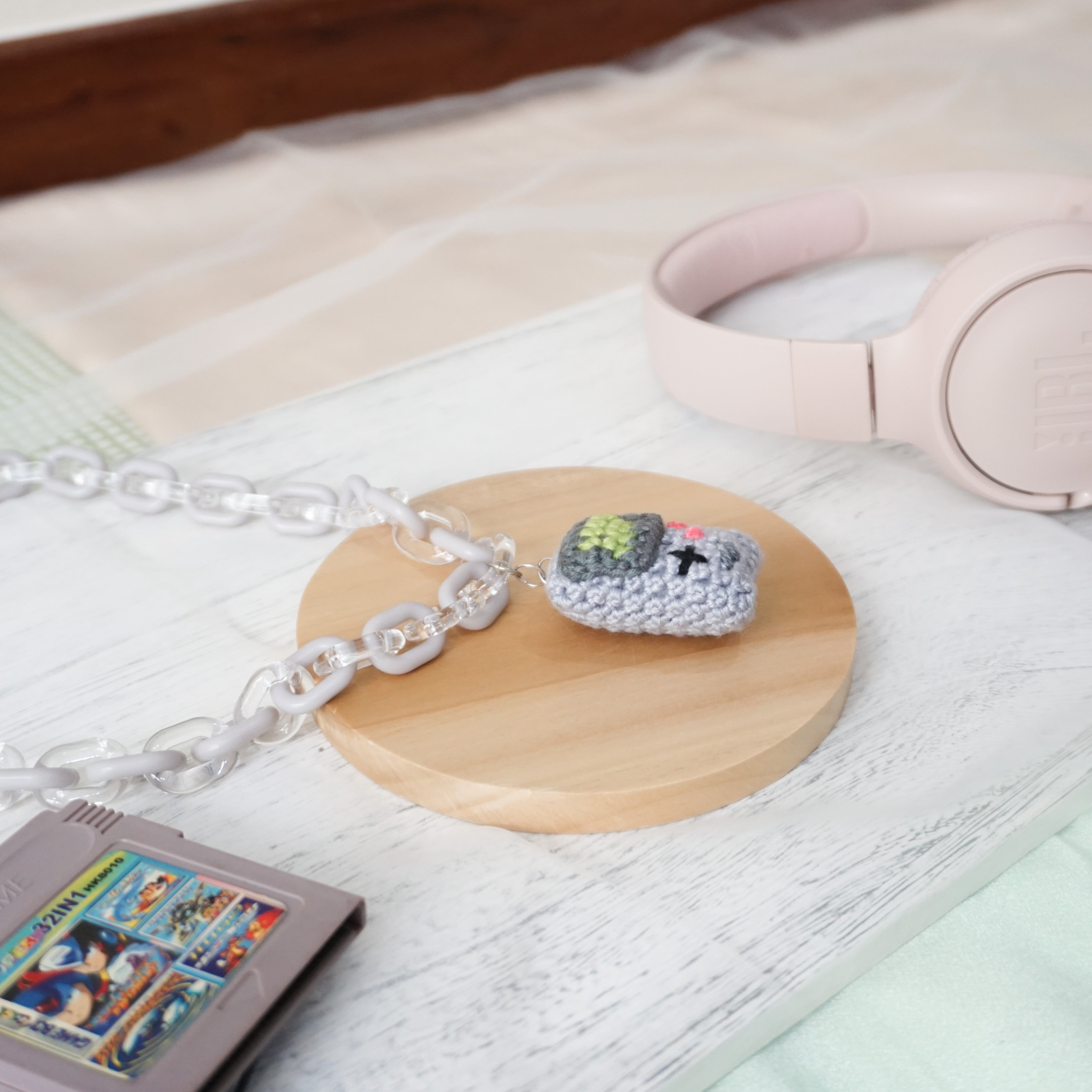GameBoy Inspired Necklace - Grey