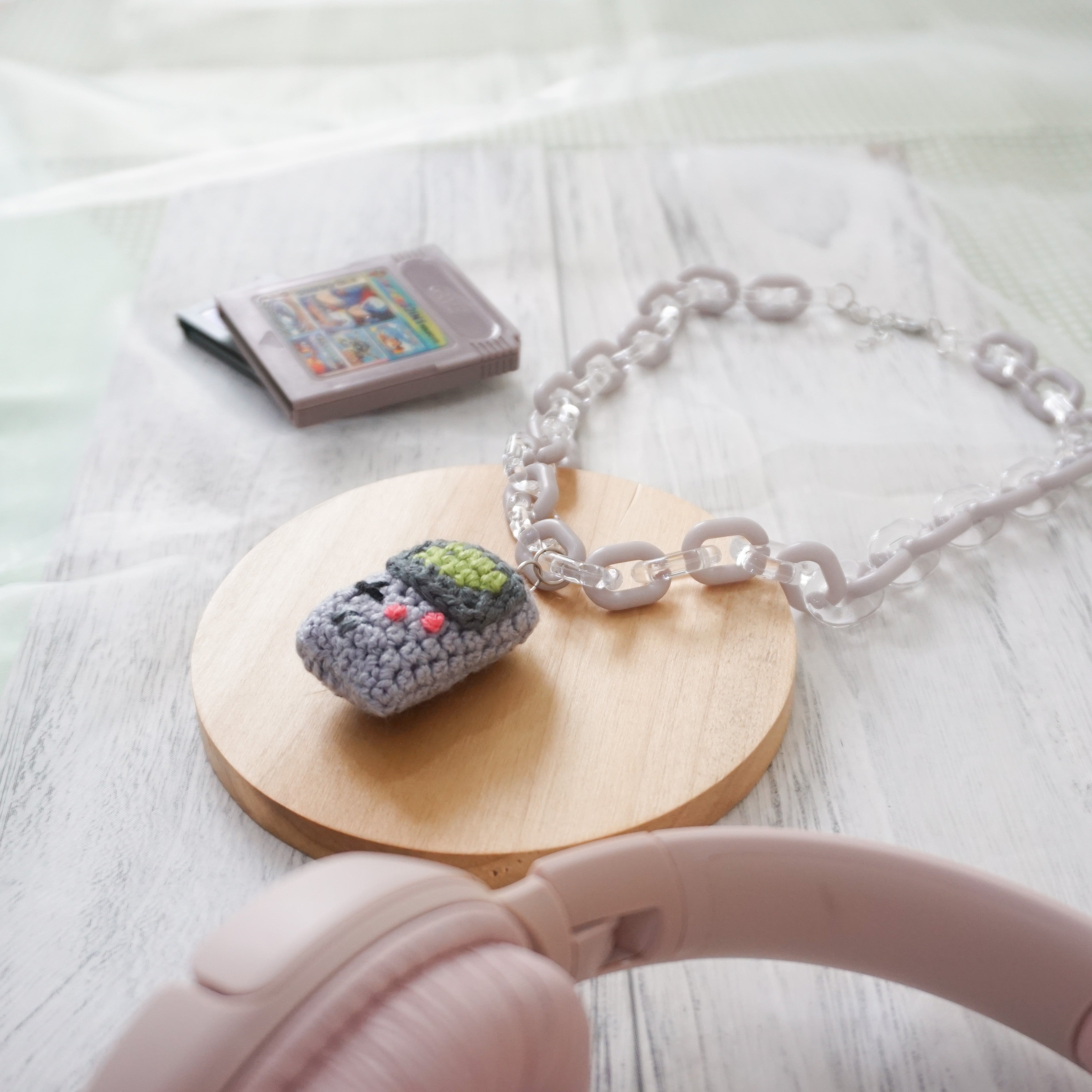 GameBoy Inspired Necklace - Grey