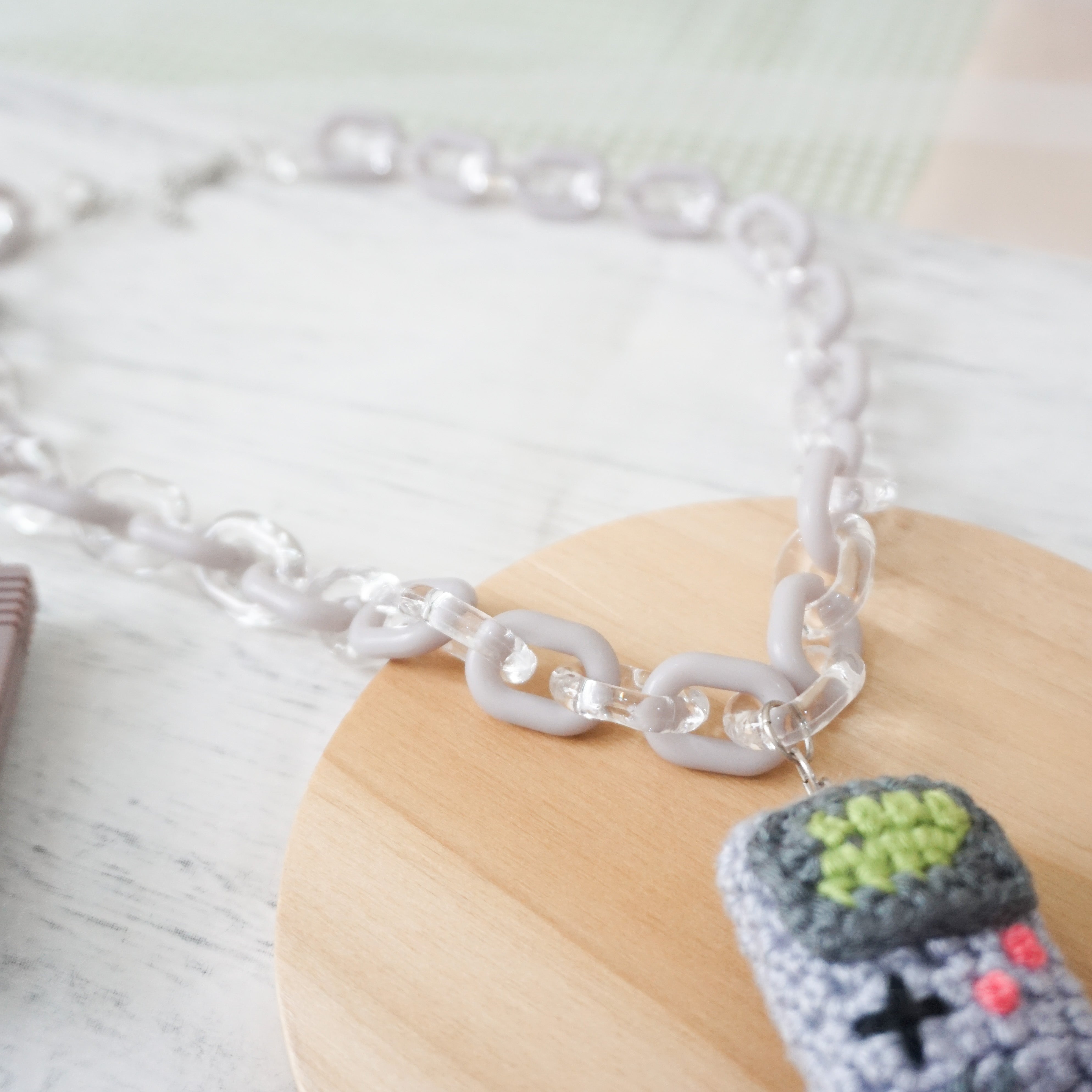 GameBoy Inspired Necklace - Grey