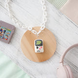 GameBoy Inspired Necklace - White