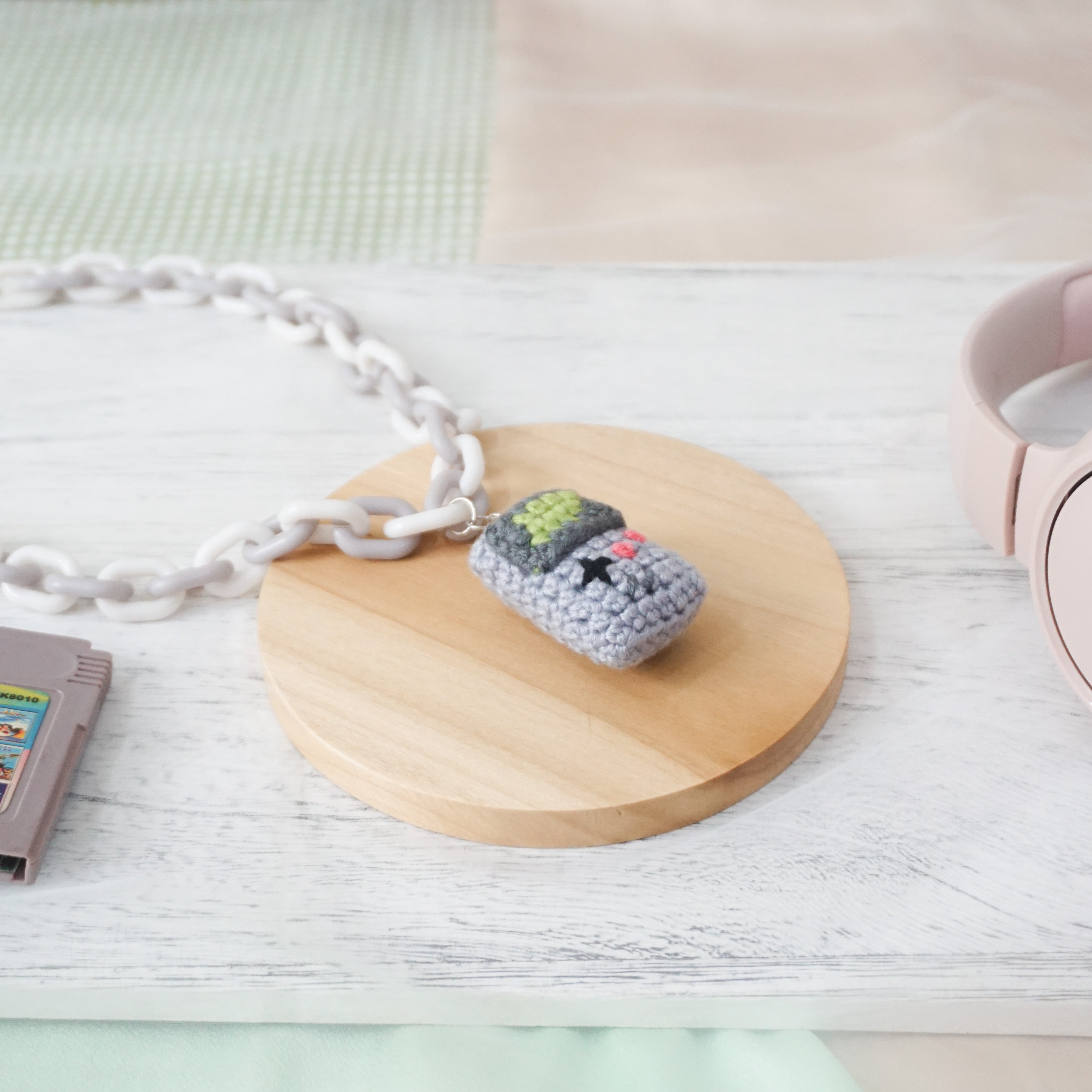 GameBoy Inspired Necklace - Grey