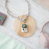 GameBoy Inspired Necklace - White