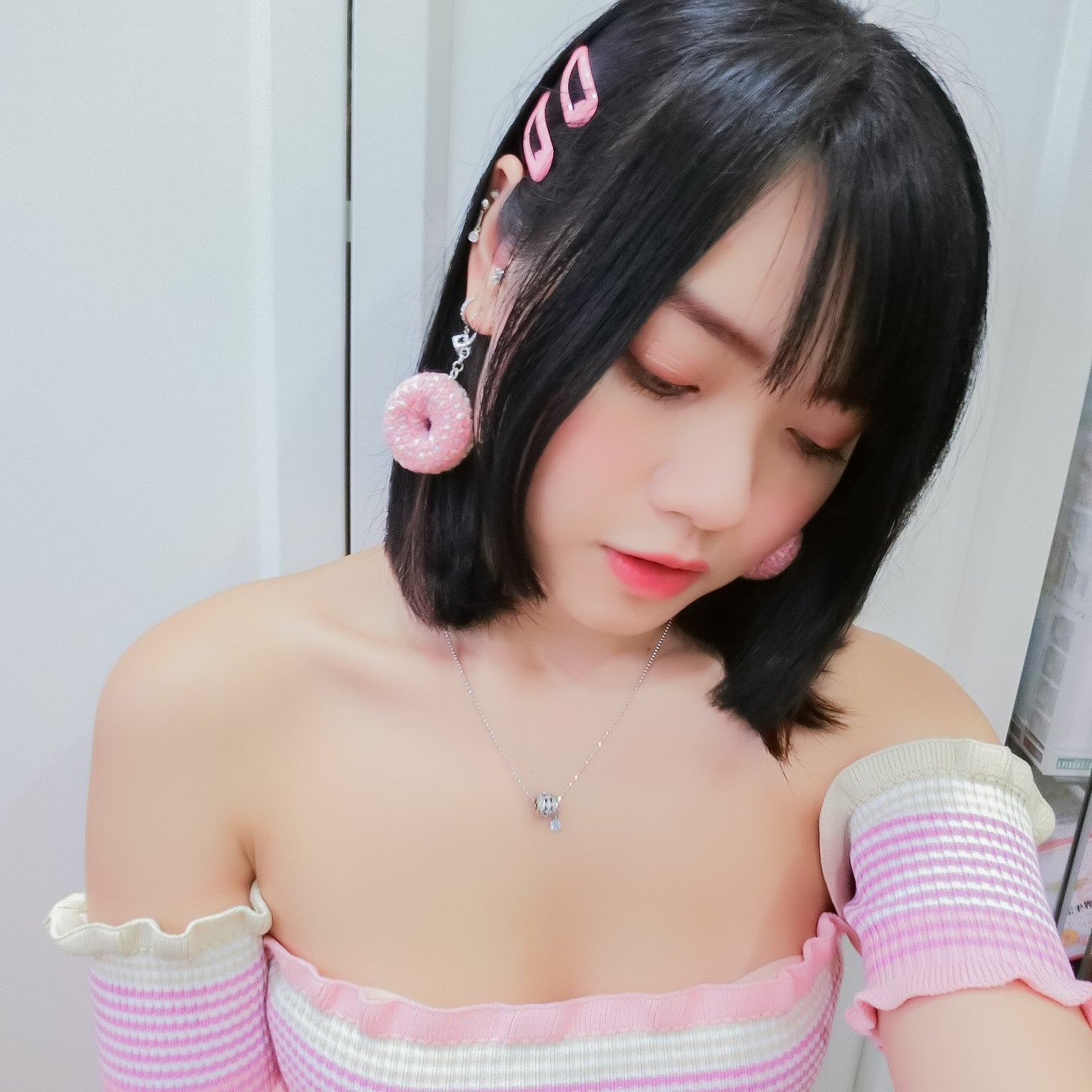 Strawberry Donut Earring