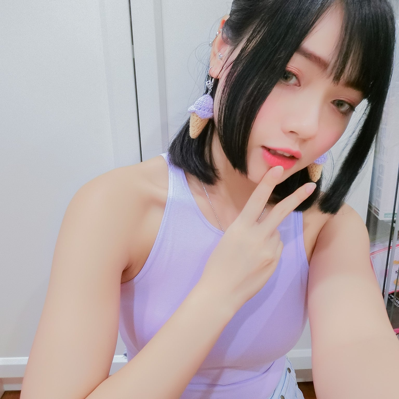 Taro Ice-cream Earring