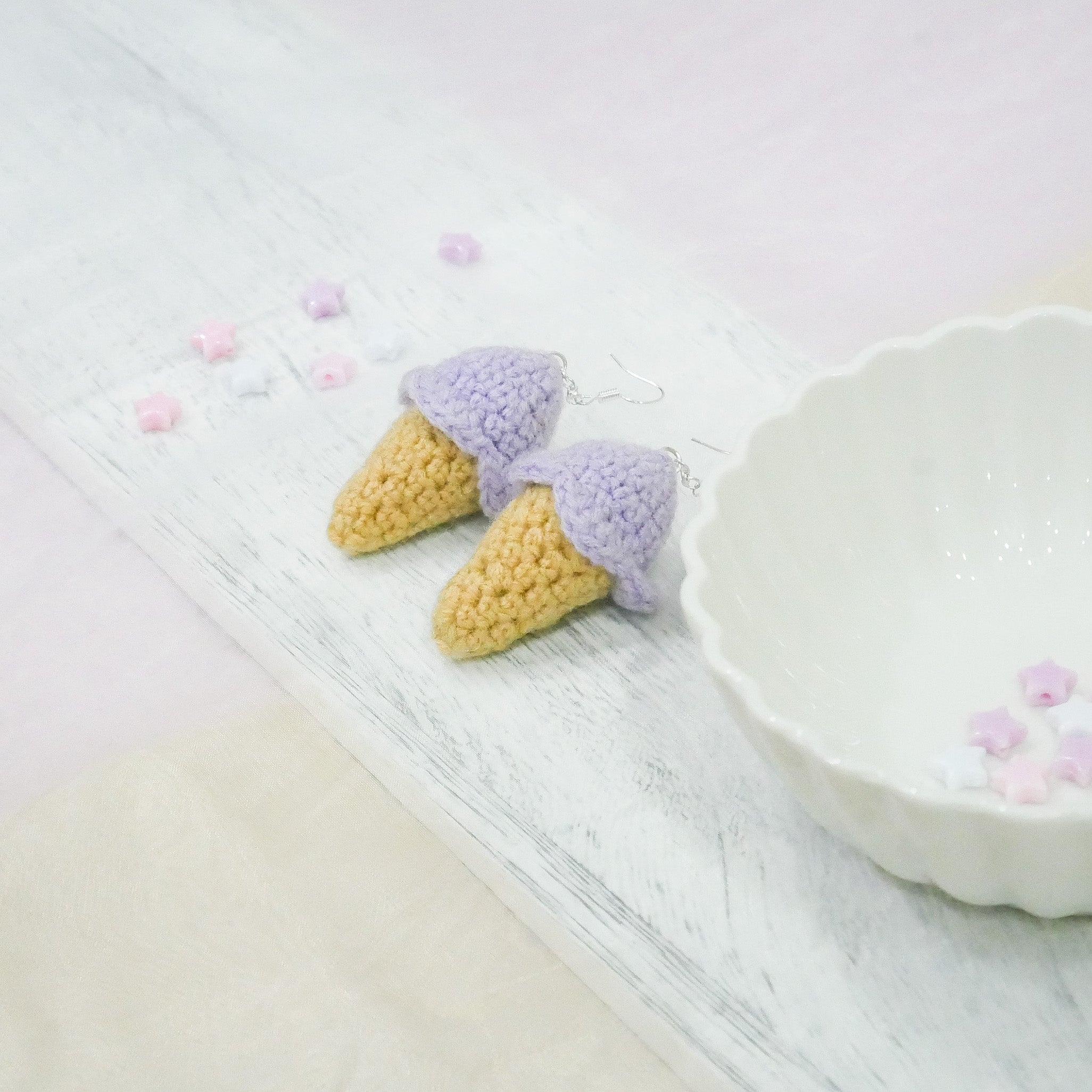 Taro Ice-cream Earring