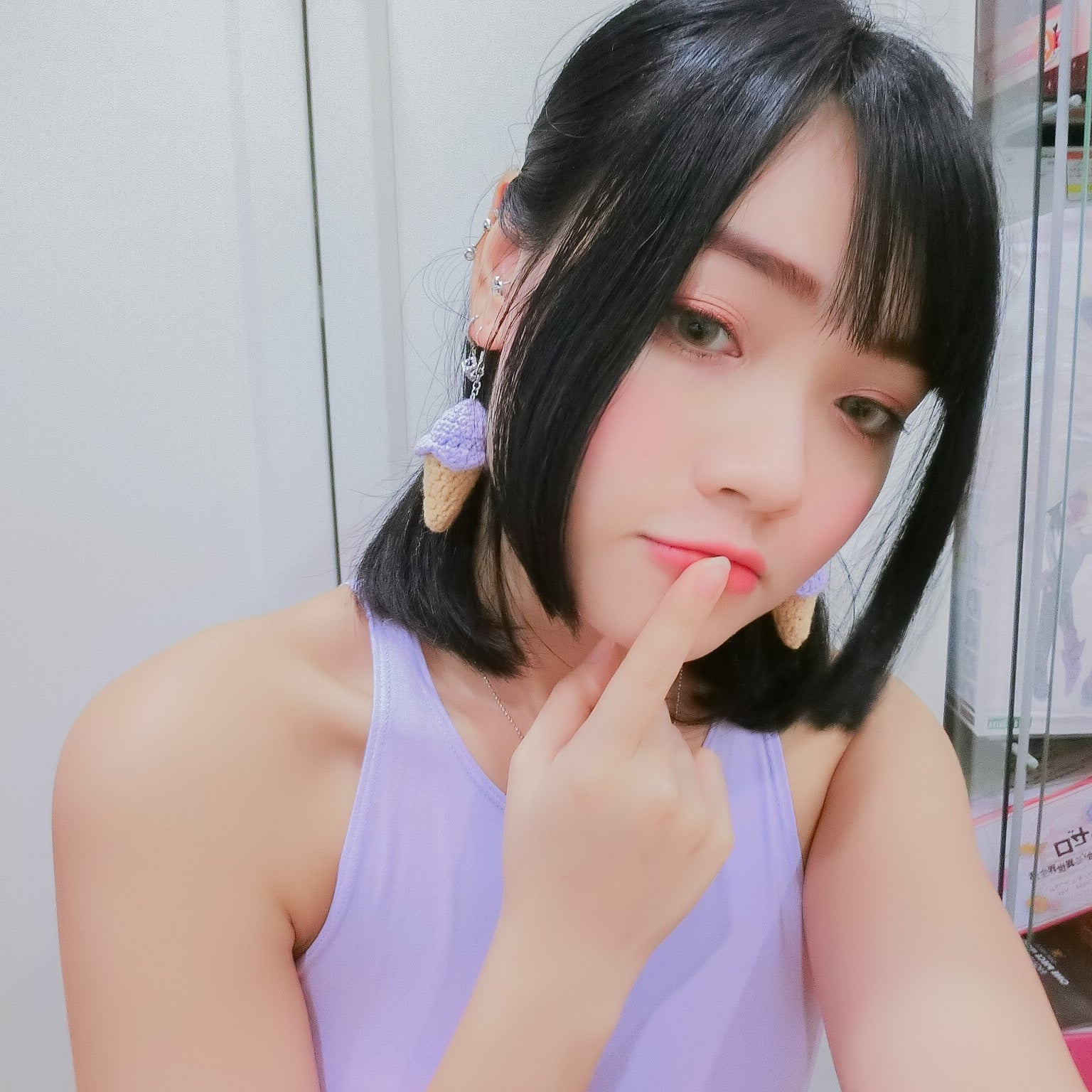 Taro Ice-cream Earring