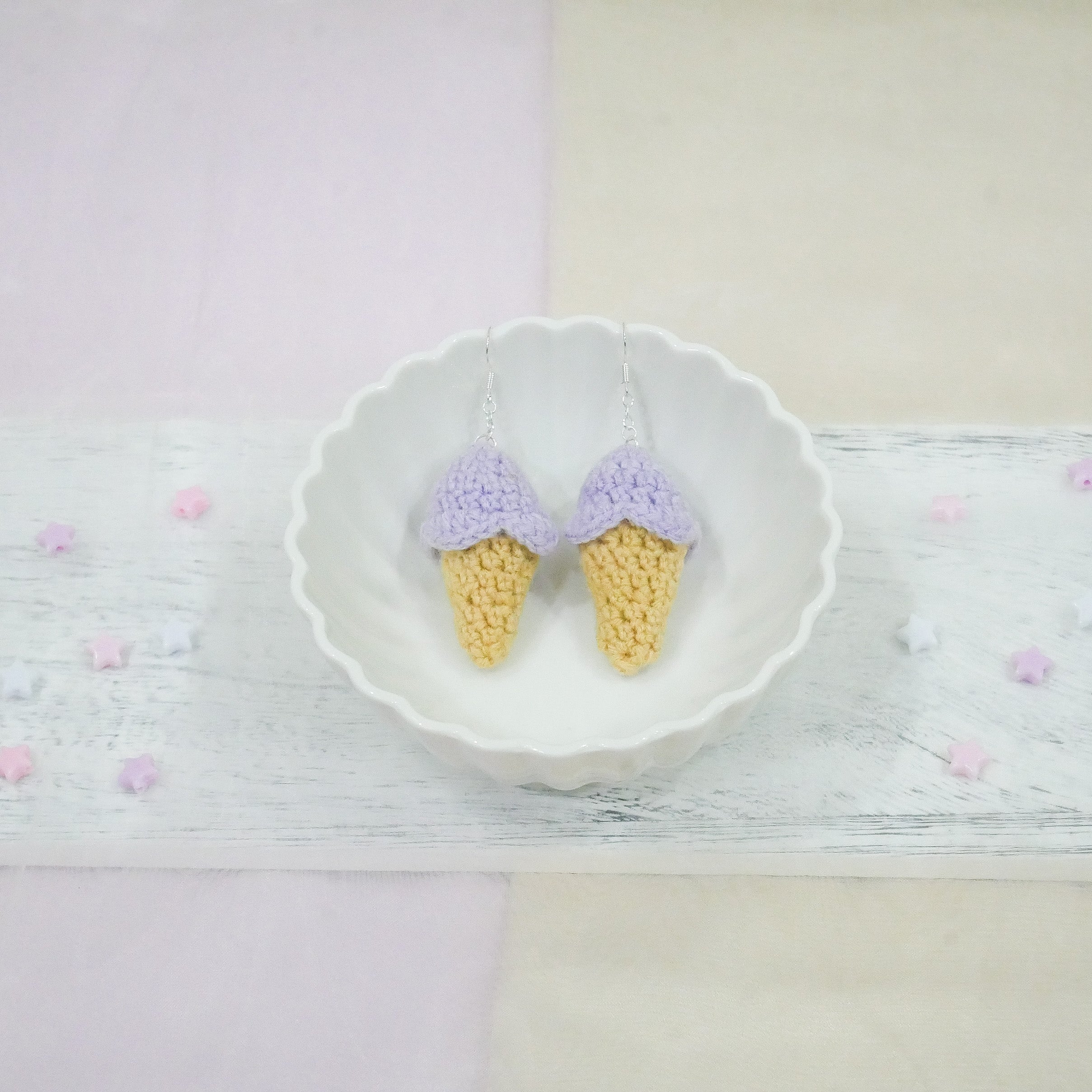 Taro Ice-cream Earring