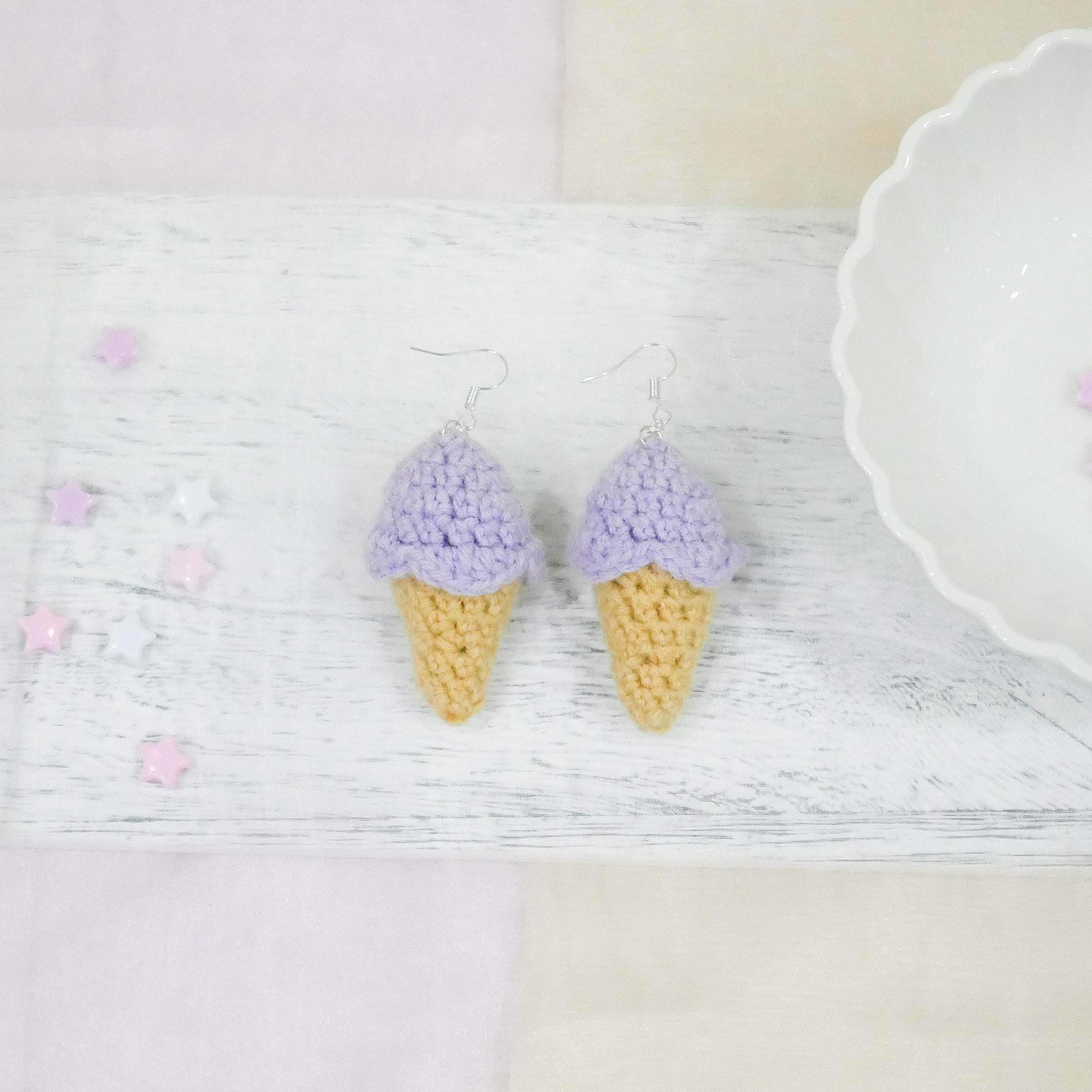 Taro Ice-cream Earring