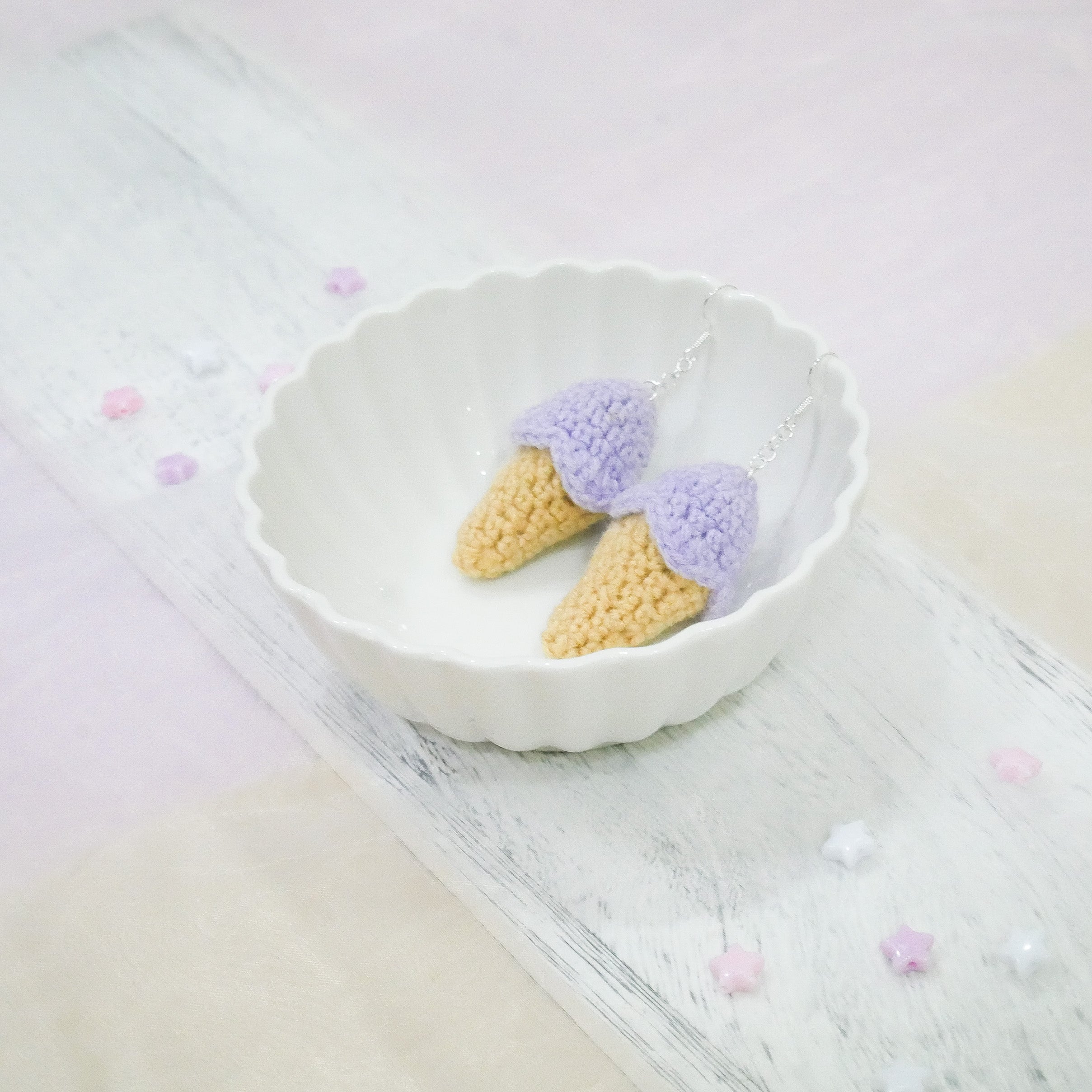 Taro Ice-cream Earring