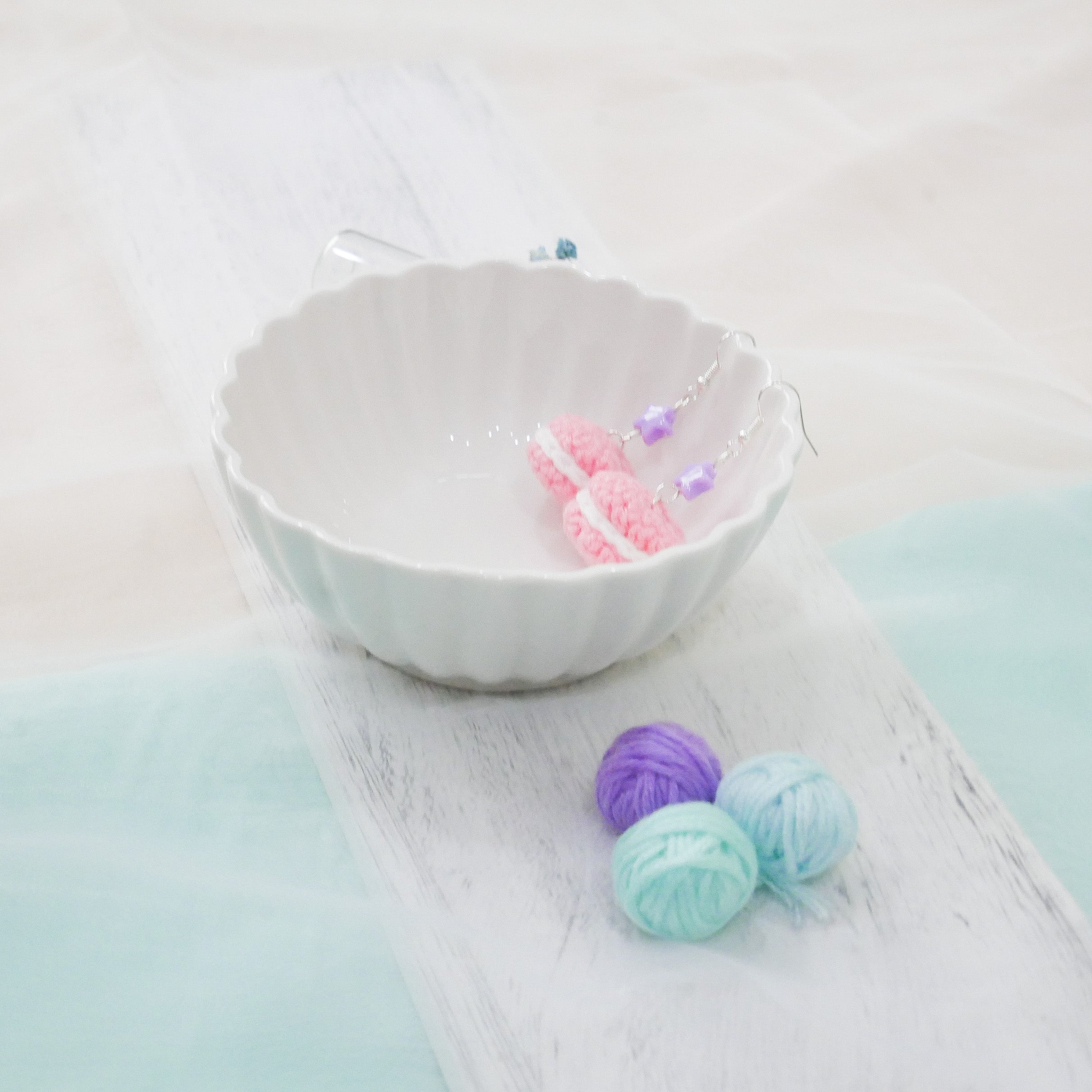 Jeweled Macaron Earring - Pink
