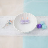 Jeweled Macaron Earring - Purple