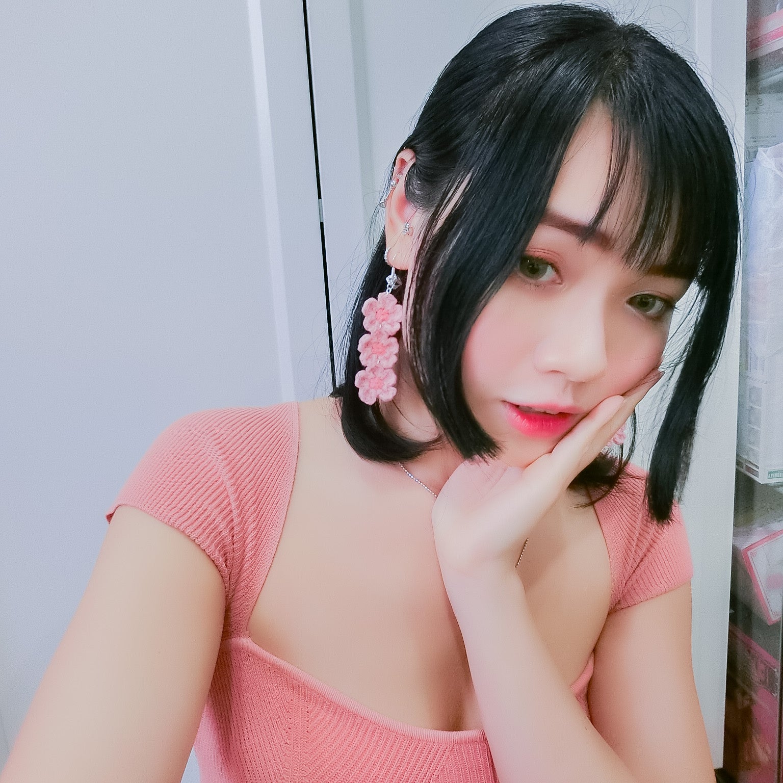 Sakura Earring - Blush